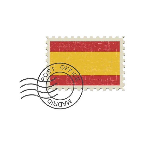 Postage Stamp Spanje vlag — Stockvector