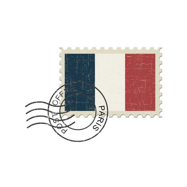 Postage Stamp Frankrijk vlag — Stockvector