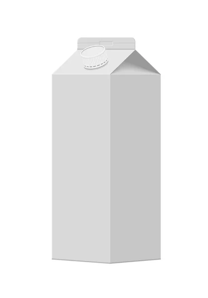 Caja de cartón de leche — Vector de stock