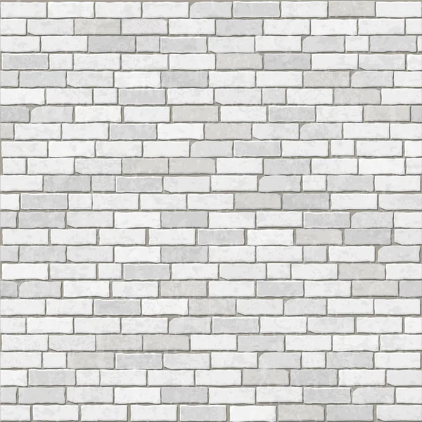 Baksteen Muur Achtergrond Textuur Witte Bakstenen Grunge Stijl Vectorillustratie — Stockvector