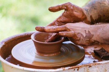 Çömlekçilik, yakın çekim üzerinde ana sınıfı