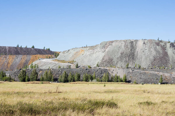 Tailings of a copper ore mine