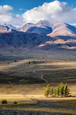 Altai Dağları 'nda sonbahar, Kurai bozkırları. Rusya