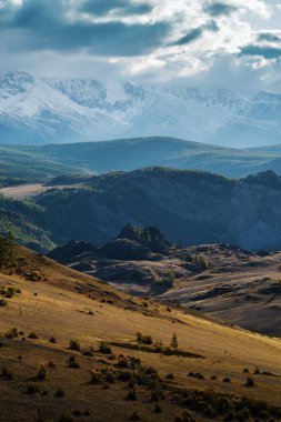 Altai Dağları 'nda sonbahar, Kurai bozkırları. Rusya