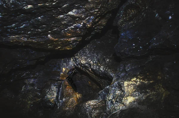 Пещерный Рот Открывается Вход Пещеру Скалах Концепция Опасности Путешествия Млынская Лицензионные Стоковые Изображения