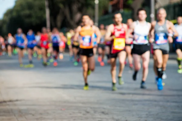 Gruppo Maratoneti Immagine Astratta Sfocata — Foto Stock