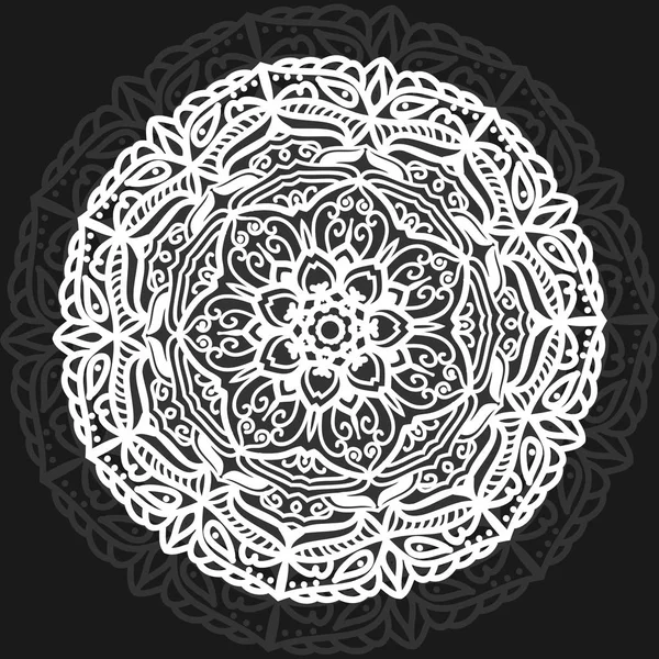 Dekorative Mandala Muster ethnische Blume — Stockvektor