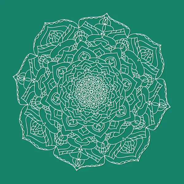 Dekoration mandala mönster prydnad indiska blommönster — Stock vektor