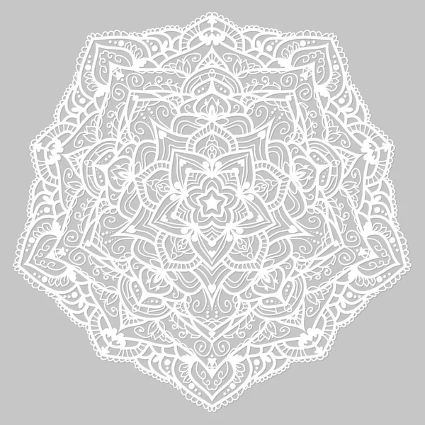 Runde Mandala mit floralen Mustern. Vektormuster. — Stockvektor