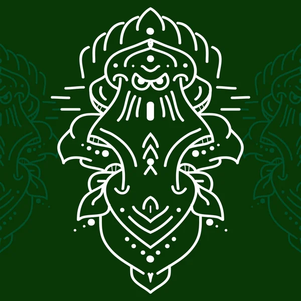 Icono de máscara étnica. Máscara plana máscara étnica tribal . — Vector de stock