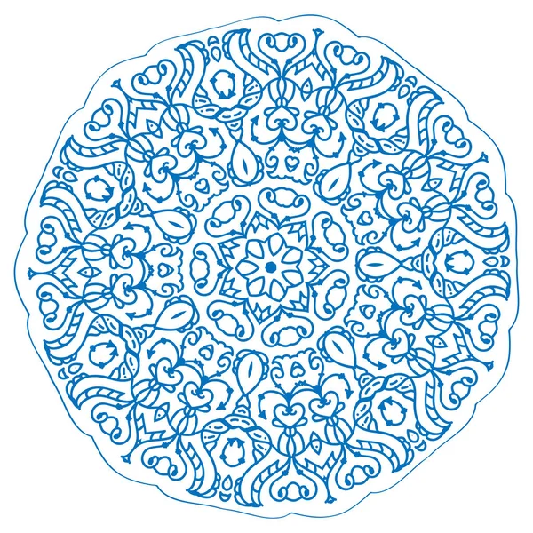 Mandala mith çiçekler ve kalpleri öğesi