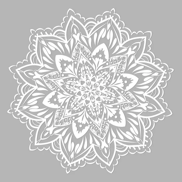 Mandala vecteur. Mandala avec ornement ethnique — Image vectorielle