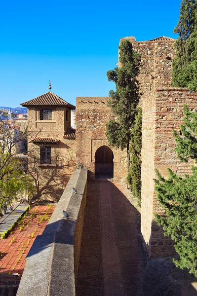 Είσοδος στο κάστρο Alcazaba της Μάλαγα — Φωτογραφία Αρχείου