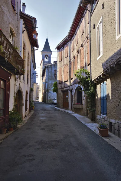 Lautrec street, small town at south of France — Stock Photo, Image