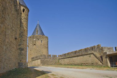 Inside the walled city of Carcassonne