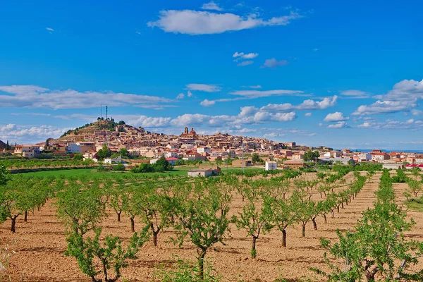 Panoramiczny widok na wioskę Calaceite, Aragon — Zdjęcie stockowe