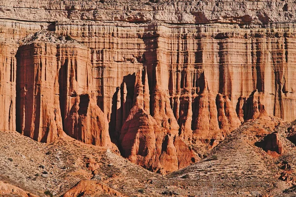 Paysage Semi Désertique Terres Argileuses Aux Formes Spectaculaires Teruel Espagne — Photo