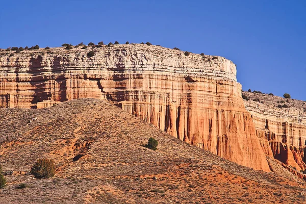 Halvökenlandskap Teruel Spanien Med Ett Utseende Som Liknar Arizona Usa — Stockfoto