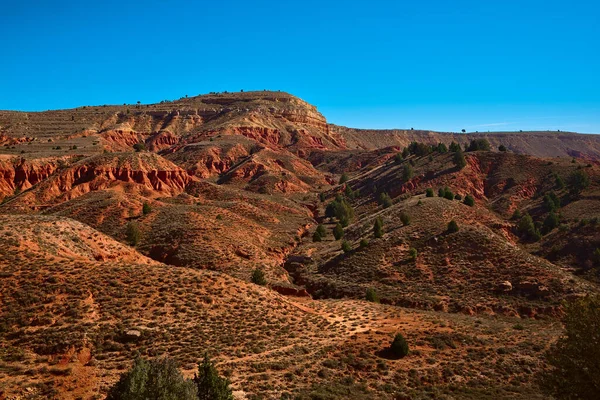 Halvökenlandskap Lera Med Spektakulära Former Teruel Spanien — Stockfoto