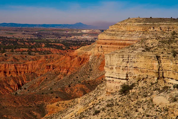 Semi Woestijn Landschap Teruel Spanje Met Een Verschijning Vergelijkbaar Met — Stockfoto