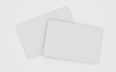 Oyun kartları maketi beyaz masa 3D görüntüleme iskambil kağıtları izole