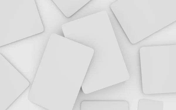 Oyun kartları maketi beyaz masa 3D görüntüleme iskambil kağıtları izole