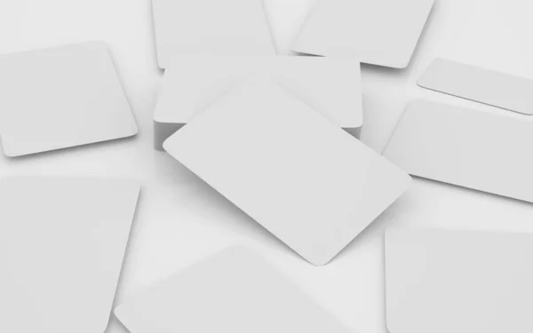 Oyun kartları maketi beyaz masa 3D görüntüleme iskambil kağıtları izole