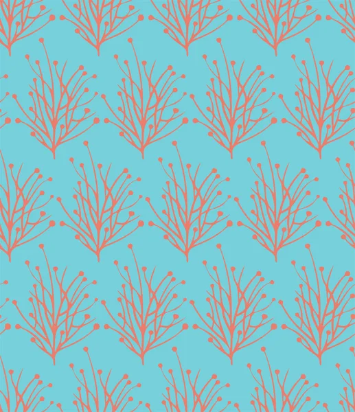 Kleurrijk koraal patroon in moderne stijl op blauwe achtergrond. Grafische abstracte achtergrond. Moderne vectorillustratie. Decoratieve achtergrond vector. Kleurrijke achtergrond vector. — Stockvector
