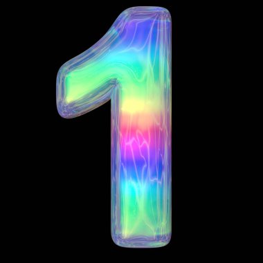 3D renkli parlak sıvı 3D hacimli harfleri siyaha çeviriyor. Kabarcık neon renklerini parlak parlak harfleri gökkuşağı gradyan İbranice harfleri 3d illüstrasyon