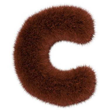 3D dekoratif vahşi hayvanat bahçesi ayı desenli hayvan kürklü Rus karakterler. Eğlenceli 3D biçimlendirme harfleri. 