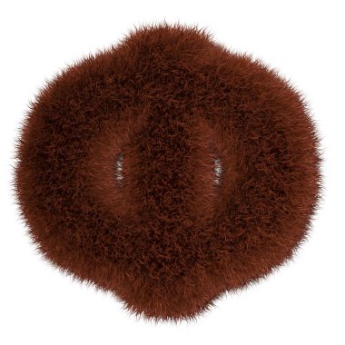 3D dekoratif vahşi hayvanat bahçesi ayı desenli hayvan kürklü Rus karakterler. Eğlenceli 3D biçimlendirme harfleri. 