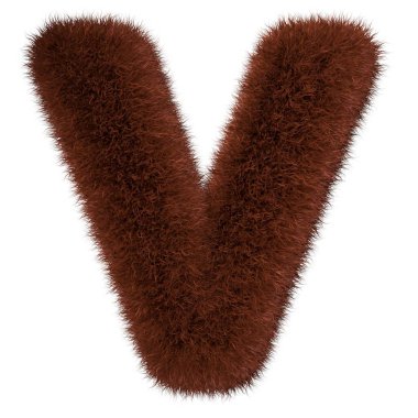 3D dekoratif vahşi hayvanat bahçesi ayı dokusu hayvan kürklü İngilizce karakterler. Eğlenceli 3D biçimlendirme harfleri. 