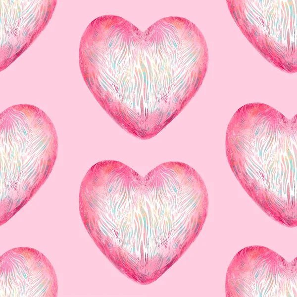 Coração rosa bonito com penas no interior em estilo vintage — Fotografia de Stock