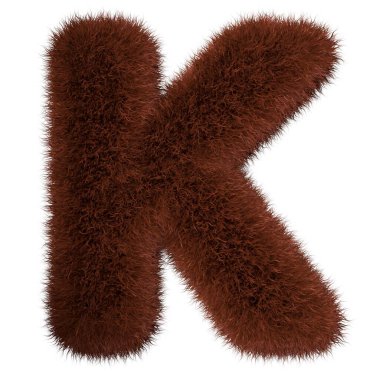 3D dekoratif vahşi hayvanat bahçesi ayı dokusu hayvan kürklü İngilizce karakterler. Eğlenceli 3D biçimlendirme harfleri. 