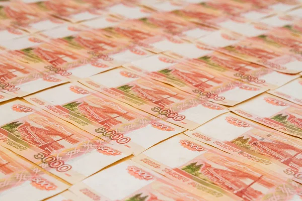 Ruské bankovky rublů — Stock fotografie
