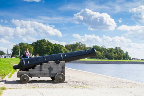 Las armas del estanque italiano en el verano — Foto de Stock