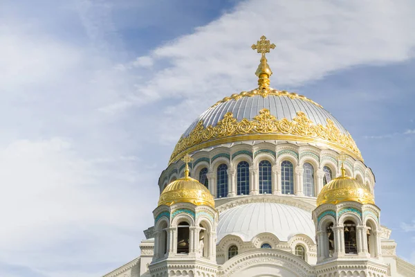 Naval St. Nicholas Cathedral in Kronstadt. — Stock Photo, Image