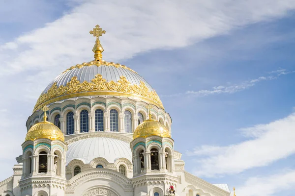 Naval St. Nicholas Cathedral in Kronstadt. — Stock Photo, Image