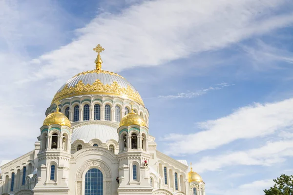 Naval St. Nicholas Cathedral in Kronstadt. — Stock Photo, Image