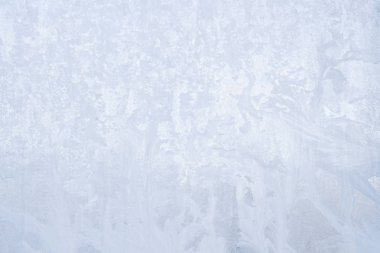 Kış soğuk desenleri donmuş buz penceresinde