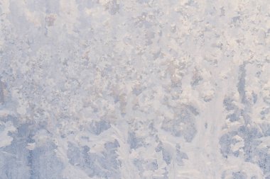 Kış soğuk desenleri donmuş buz penceresinde