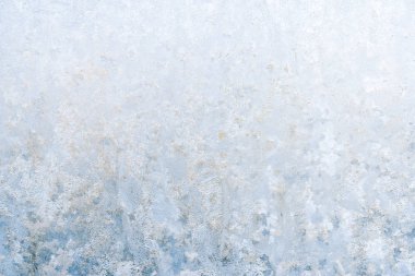 Kış soğuk desenleri donmuş buz penceresinde