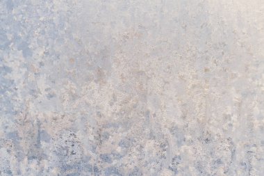 Kış soğuk desenleri donmuş buz penceresinde