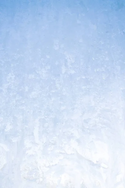 Winter frosty patterns on the frozen ice window — Stock Photo, Image