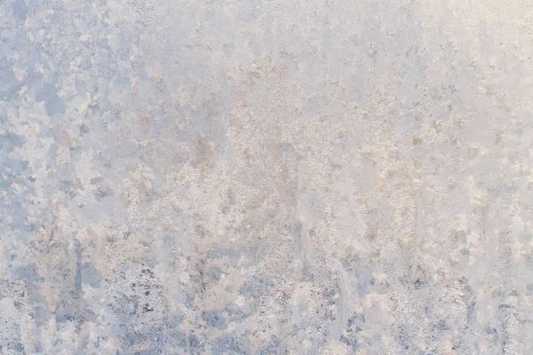 Patrones helados de invierno en la ventana de hielo congelado — Foto de Stock