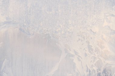 Kış soğuk desenleri donmuş buz penceresinde