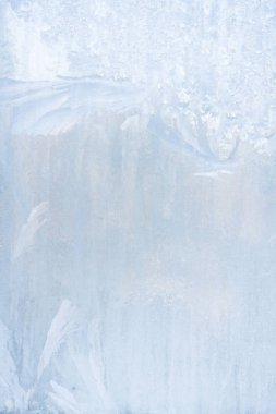 Kış soğuk desenleri donmuş buz penceresinde