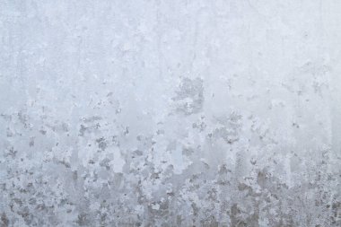 Kış soğuk desenleri donmuş buz penceresinde