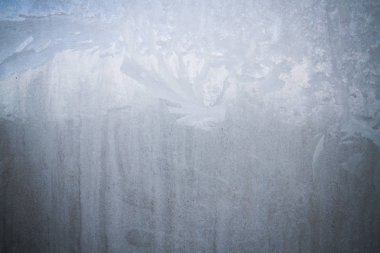 Kış soğuk desenleri donmuş buz penceresinde