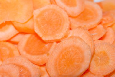 Yüzük sebze havuç panosudur halinde kesilmiş